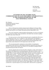 Intervento del Sottosegretario di Stato  Agli Affari Esteri Italiano ON. Vittorio Craxi