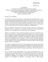 Statement of H.E. Mr. Andrei Stratan, Deputy Prime-minister, Minister of Foreign Affairs and European Integration of the Republic of Moldova