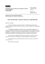 Statement by the Delegation of Belarus (Annex 1 to MC Journal No. 2) (fr)