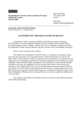 Statement by the Delegation of France (Annex 3 to MC Journal No.2)