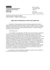 Statement by the Delegation of France (Annex 3 to MC Journal No.2) (de)