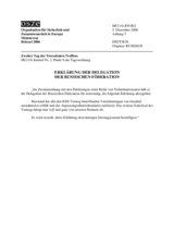 Statement by the Delegation of the Russian Federation (Annex 5 to MC Journal No. 2) (de)