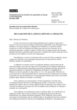 Statement by the Delegation of Moldova (Annex 6 to MC Journal No. 2) (fr)