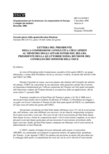 Letter from the chairperson of the Open Skies Consultative Commission on the activities of the OSCC in 2006 (Annex 8 to MC Journal No. 2) (it)
