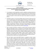 Contribution by CBSS