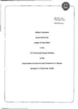 Written Statement presented by the League of Arab States