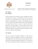 Statement by Jordan at the Meeting of the OSCE Troika Ministers with Mediterranean Partners for Co-operation