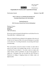 Opening Remarks by OSCE Secretary General, Marc Perrin de Brichambaut