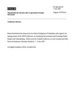 Statement by the Head of the Delegation of Kazakhstan