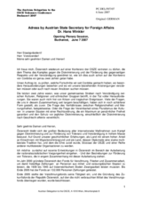 Address by Dr. Hans Winkler, Austrian State Secretary for Foreign Affairs