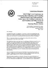 Statement by Congressman Eric Cantor, Head of the Delegation of the United States