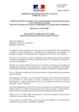 Statement by Ambassador Eric Lebédel, Permanent Representative of France (fr)