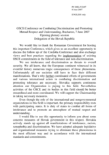 Statement by the Delegation of Slovakia