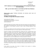 Statement by Mr. Jaroslav Neverovie, Vice-Minister of Foreign Affairs of the Republic of Lithuania