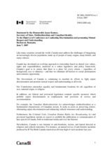 Statement by the Honourable Jason Kenney, Secretary of State, Multiculturalism and Canadian Identity