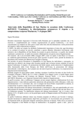 Statement by the Republic of San Marino (it)