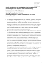 Statement by Ambassador at Large for Human Rights, Mr. Piet de Klerk