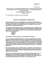 Survey on antisemitism in Switzerland by Prof. Alfred Donath. member of the Swiss Delegation