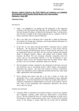 Contribution by Catherine Ashton, United Kingdom