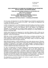 Contribution by Attila MARKO Secretary of State, Department for Inter-Ethnic Relations Member of the Romanian Delegation