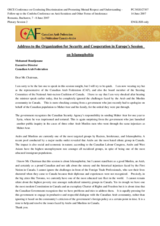 Address by Mr. Boudjenane, Canadian Arab Federation