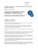 Contribution by Gidon van Emden, CEJI, a Jewish Contribution to an Inclusive Europe