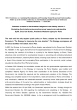 Statement by Mr. Gruia Ioan Bumbu, President of National Agency for Roma on behalf of the Romanian Delegation