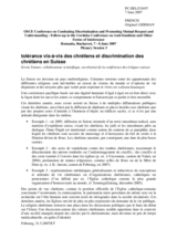 Statement by Erwin Tanner, Swiss Delegation (fr)