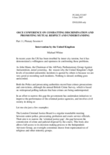 Intervention by Michael Whine, United Kingdom