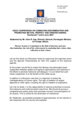 Statement by Mr. Kare R. Aas, Director General, Norwegian Ministry of Foreign Affairs