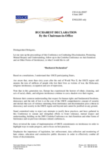 Bucharest Declaration by the Chairman-in-Office