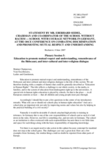 Statement by Eberhard Seidel, Introducer, Germany