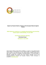 Contribution by Pascale Charhon, European Network Against Racism