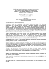 Opening Statement on behalf of the Romanian Government