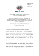 Statement by the OSCE Office for Democratic Institutions and Human Rights