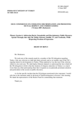 Right of Reply by Turkey