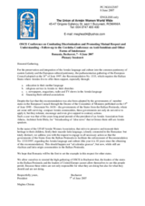 Statement by The Union of Arman Women World Wide