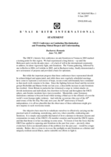 Statement by B'nai B'rith International