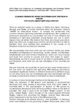 Joint Contribution by Movimiento Contral la Intolerancia, Kulturbuero Sachsen, L'udia proti Rasizmu, International Youth Human Rights Movement Russia and UNITED for Intercultural Action