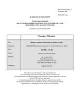 Schedule of Side Events