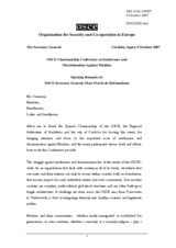 Opening Statement by Amb. Perrin de Brichambaut, Secretary General of the OSCE