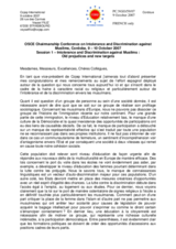 Statement by COJEP International