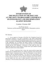 Statement by the Holy See