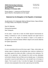 Statement by Amb. Mamed-Kuliyev, Deputy Minister of Foreign Affairs of Azerbaijan