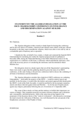 Statement by Algeria