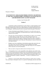 Statement by Amb. Champenois, Belgium