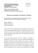 Statement by Amb. Mamed-Kuliyev, Deputy Minister of Foreign Affairs of Azerbaijan