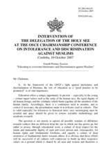 Statement by the Holy See