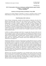 Contribution by Austria on the Conference of European Imams and Ministers in Vienna, 2006