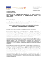 Cordoba Chairman-in-Office's Declaration on Intolerance and Discrimination against Mulims (es)
